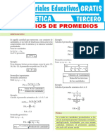 Ejercicios de Promedios para Tercer Grado de Secundaria