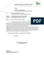 INFORME Nº 002-2020-SG-MDYP. REGISTRO CIVIL. INFORME DE PERMISO A CUENTA DE VACACIONES