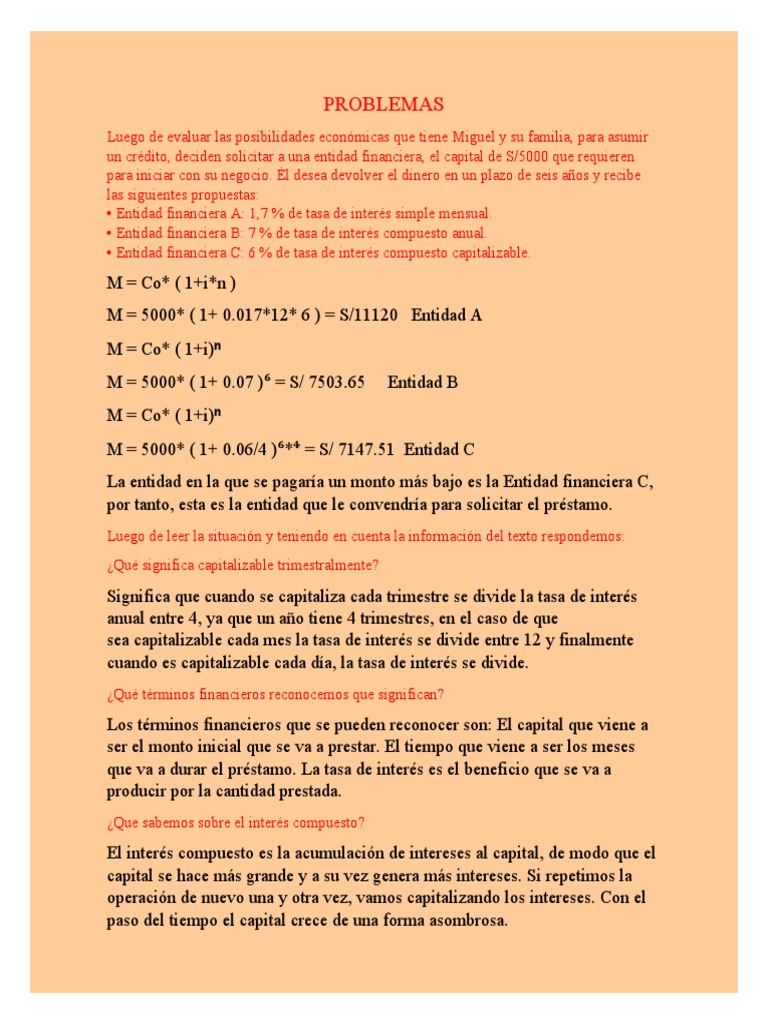 Matematica Semana 15 | PDF | Tasas de interés | Interés