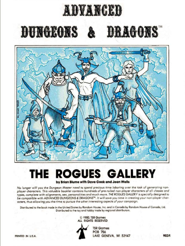 The Rogues Gallery (1e) - Wizards of the Coast, Accessories