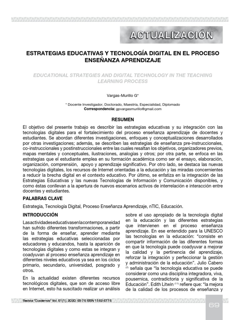 Estrategias Educativas y Tecnología Digital | PDF | Aprendizaje ...