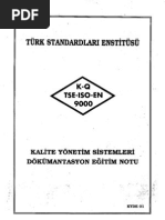 Kalite Yönetim Sistemleri Dokümantasyon Eğitim Notu