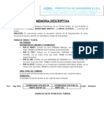 Memoria Descriptiva - Plano