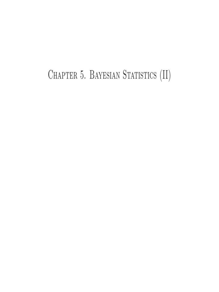 Chapter 5. Bayesian Statistics (II) | PDF | Statistical Analysis ...