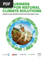 Business Case For Natural Climate Solutions - Insights and Opportunities For SEA