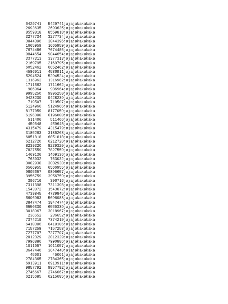 List of Unique Numeric Codes | PDF | Business | Cooking, Food & Wine