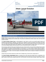 Tech Sheet: Lancair Evolution