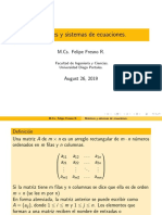 Matrices, Determinantes y Sistemas de Ecuaciones (V2019)