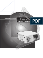 Pentax EPK-i Endoscope Video Processor - User Manual