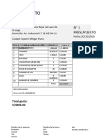 PRESUPUESTO DE MATERIALES PARA CONSTRUCCIÓN DE MURO