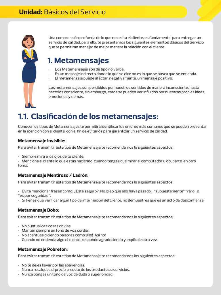 Basicos de Servicios | PDF | Cliente | Ahorro