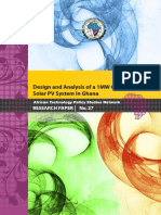 Design and Analysis of A 1MW Grid-Connected Solar PV System in Ghana