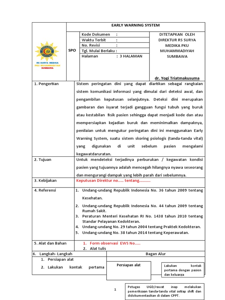 Sop EARLY WARNING SYSTEM PDF