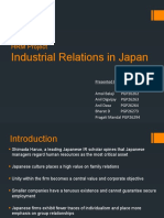 Industrial Relations in Japan: HRM Project