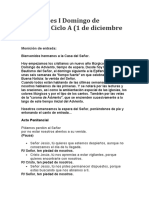 Moniciones I Domingo de Adviento Ciclo A (1 de Diciembre de 2019)