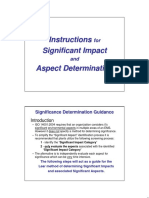Instructions Significant Impact Aspect Determination