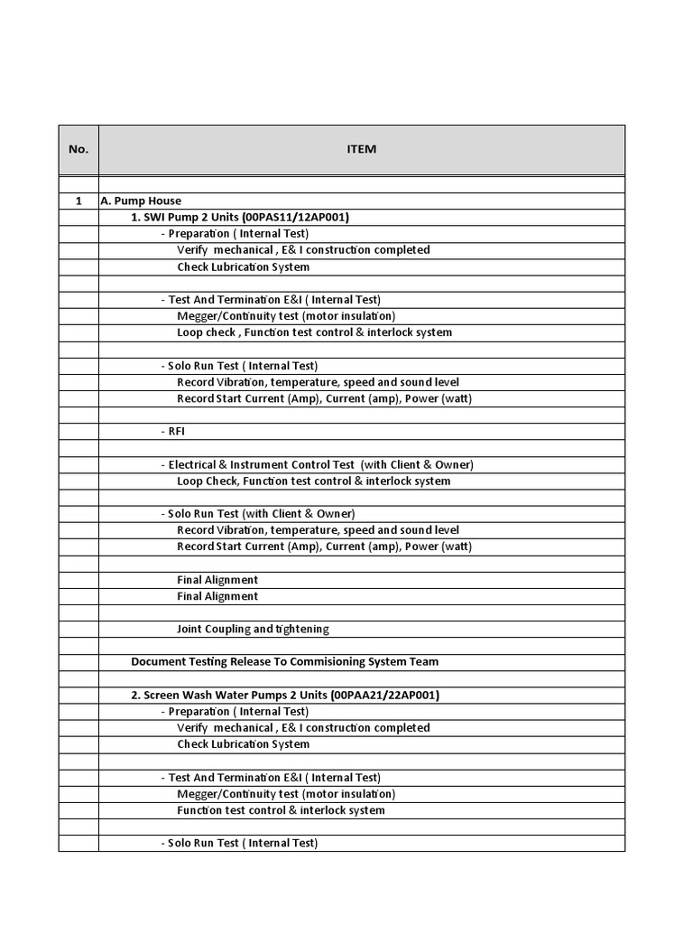 Pump and Equipment Testing Guide | PDF | Mechanical Engineering ...