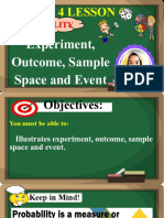 Experiment, Otcome, Sample Space and Event