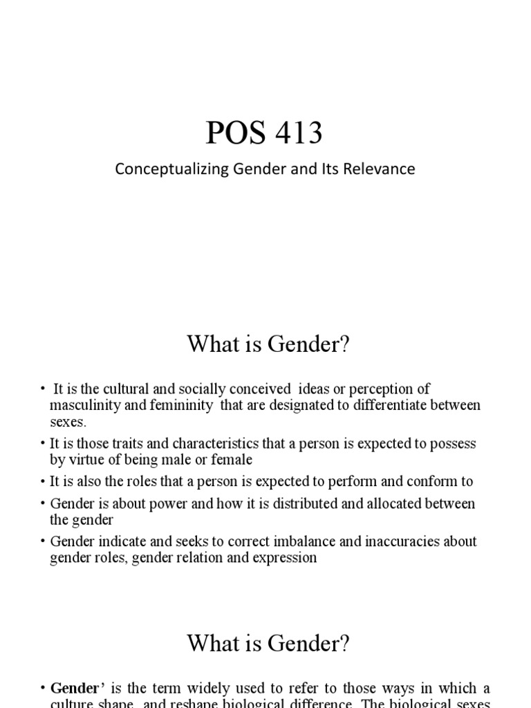 Understanding Gender Roles and Issues | PDF | Gender Role | Gender