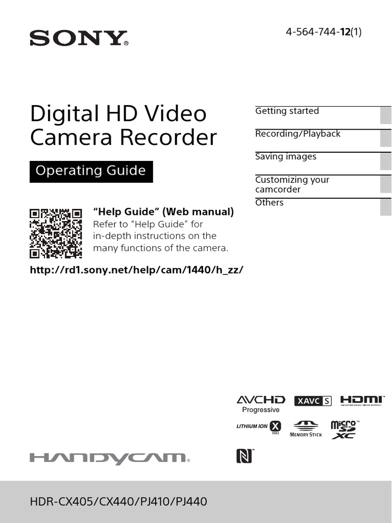 Digital HD Video Camera Recorder Operating Guide PDF Smartphone