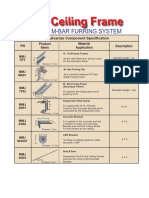 Ceiling Frame: M-Bar Furring System