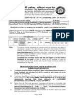 Notification No. 01/2021 GDCE - NTPC (Graduate) Date: 25.06.2021