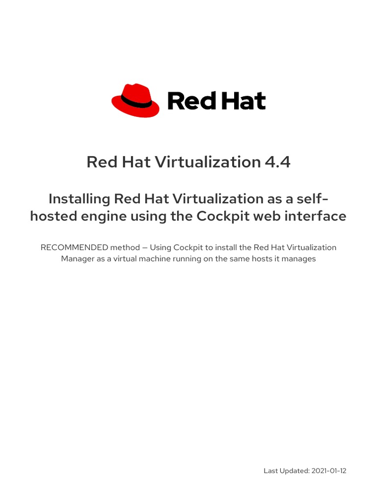 Red Hat Virtualization-4.4-Installing Red Hat Virtualization As A Self ...