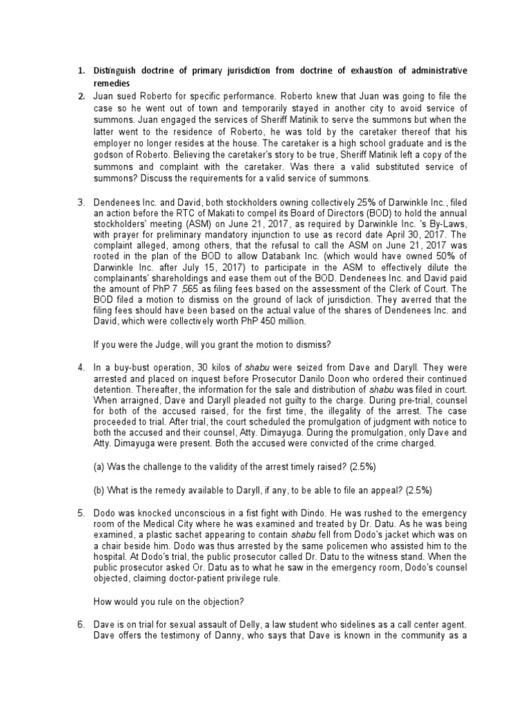 Distinguish Doctrine of Primary Jurisdiction From Doctrine of