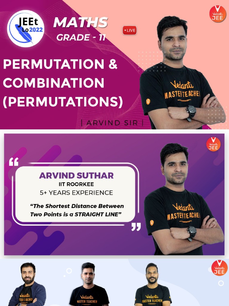 Permutation+&+Combination+ (Permutation) JEE+2022 | PDF | Permutation ...