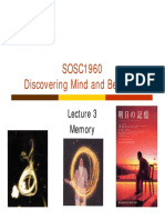 SOSC1960 Discovering Mind and Behavior: Memory