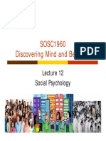 SOSC1960 Discovering Mind and Behavior: Social Psychology