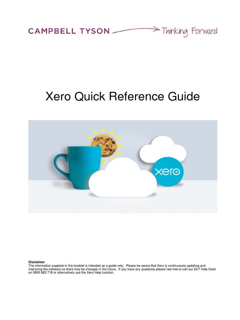Xero Quick Reference Guide for Beginners | PDF | Payments | Invoice