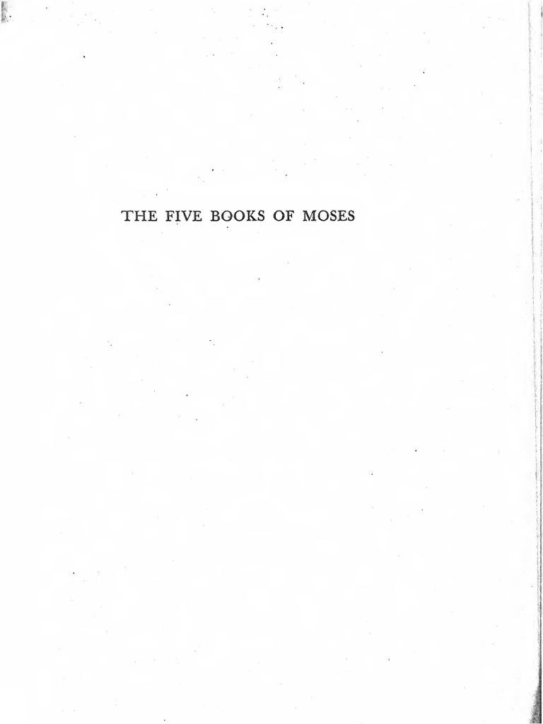 Is The Torah The Five Books Of Moses