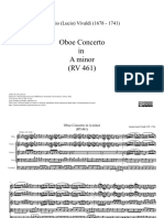 Concerto Per Oboe in La Minore - Partitura