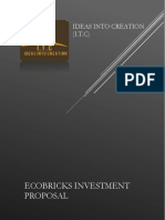 Ecobricks Investment Proposal: Ideas Into Creation (I.T.C)