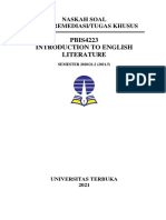 PBIS4223 Introduction To English Literature: Naskah Soal Tugas Remediasi/Tugas Khusus