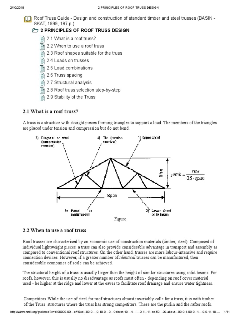 Roof Truss Design Principles Guide | PDF | Truss | Roof
