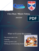 Class Reps: Minute-Taking