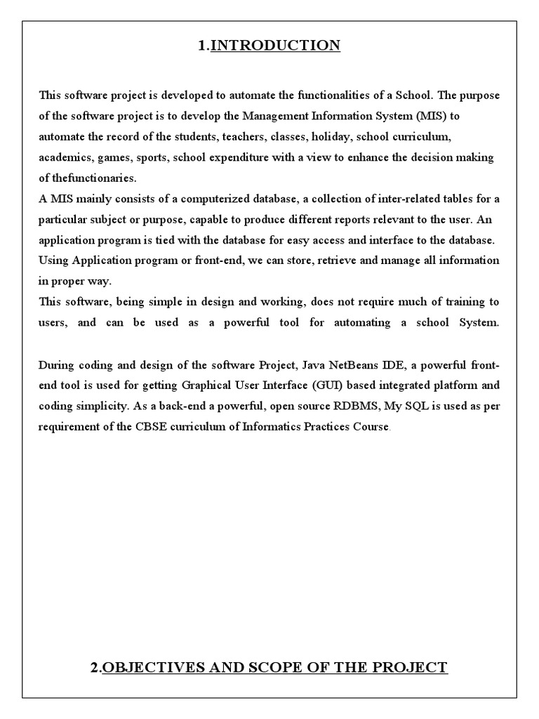 Report On School Management System | PDF | Net Beans | Applications ...