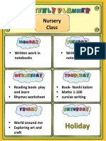 Nursery Class: Written Work in Written Work in