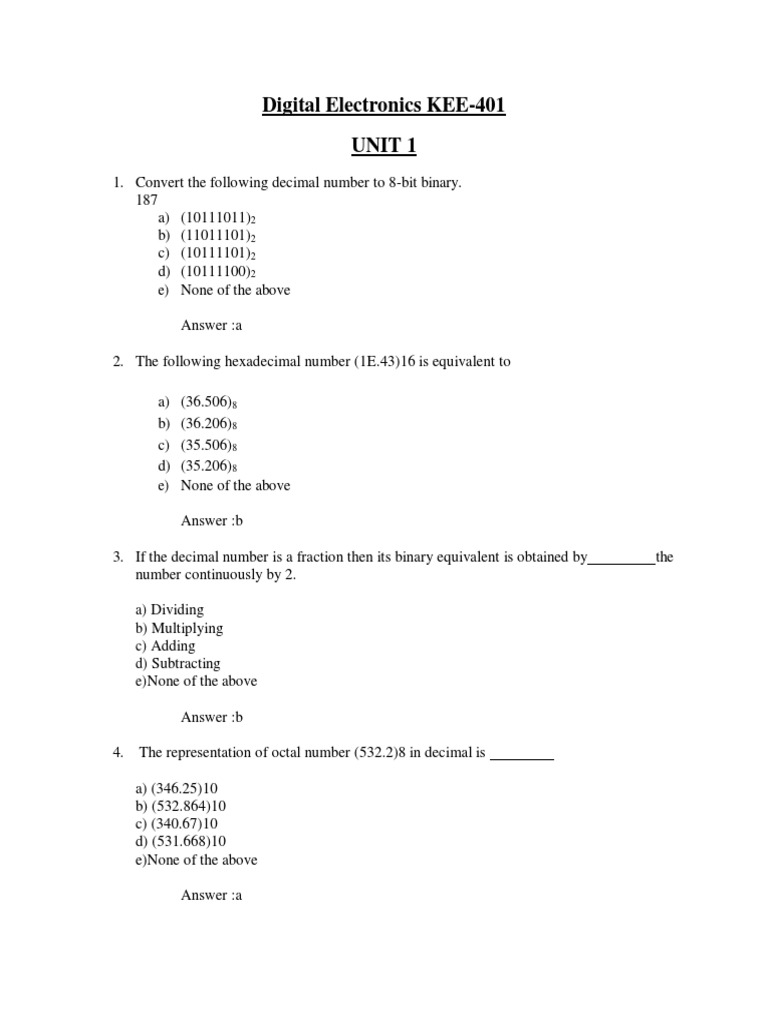 Digital Electronics MCQs PDF Logic Gate Electrical Engineering