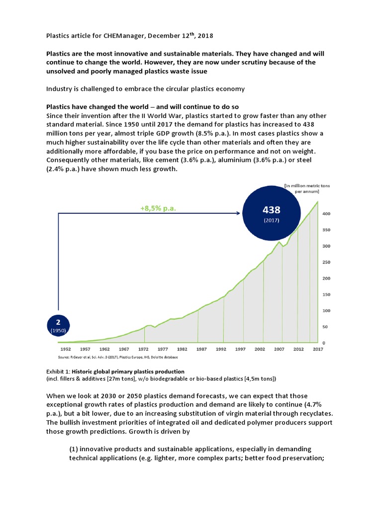 Circular Economy for Sustainable Plastics | PDF | Plastic | Recycling