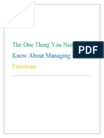 The One Thing You Need To: Know About Managing