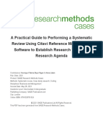 A Practical Guide To Performing A Systematic Review Using Citavi Reference Management Software To Establish Research Gaps and Research Agenda