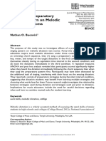 Effects of A Preparatory Singing Pattern On Melodic Dictation Success