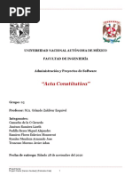 "Acta Constitutiva": Universidad Nacional Autónoma de México Facultad de Ingeniería