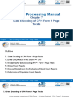 Data Processing Manual: Data Encoding of CPH Form 1 Page Totals