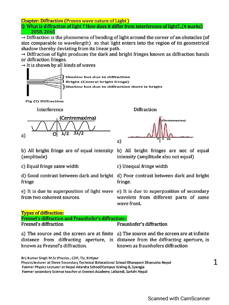 12 Diffraction PDF | PDF