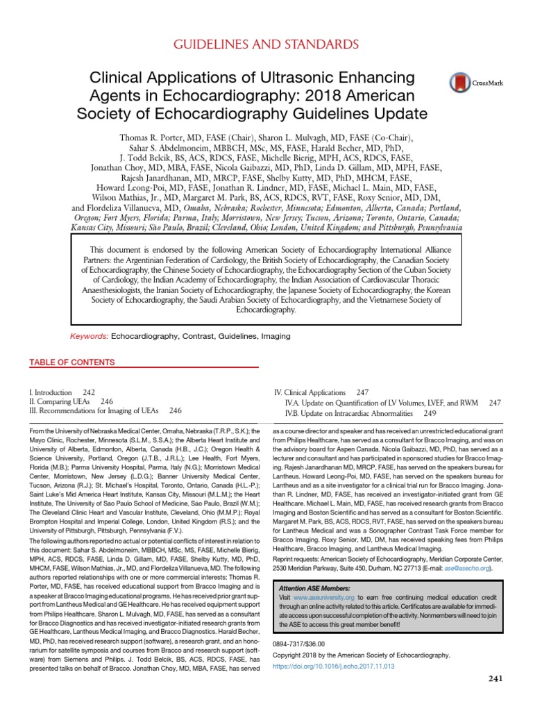 Contrast Ase | PDF | Echocardiography | Medical Ultrasound
