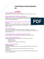 Chapter 8: Corporate Strategy: Vertical Integration and Diversification